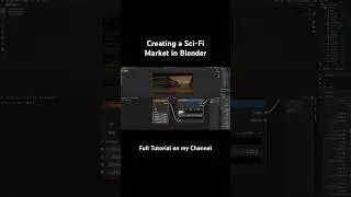 Creating a Sci-Fi Market Scene in Blender. Watch the full tutorial on my channel 📲