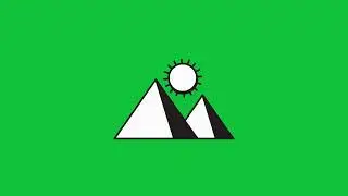 Sun Rise Black and White Animated Green Screen
