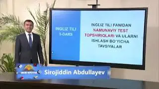INGLIZ TILI fanidan online dars test yechish namunalari online repetitor o'zbek tilida