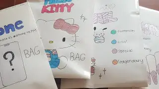 Opening new years present blind bags! |aacrylic nails, iphone,hello kitty ...