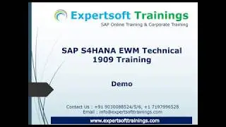 SAP S4HANA EWM Technical Training | SAP S4HANA EWM Technical Online Training