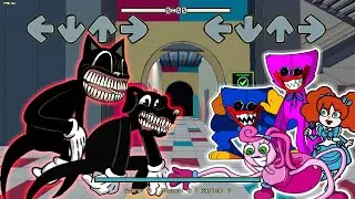 Cartoon Cat & Cartoon Dog Vs Huggy Wuggy (FNF New Mod) // Cartoon Cat in Poppy Playtime Chapter 2