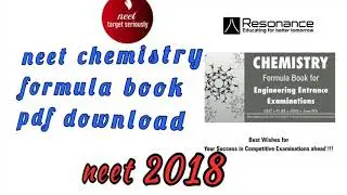 Pdf download  Chemistry formula book resonance