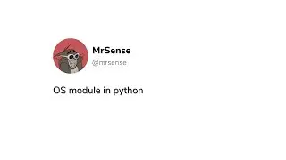 OS module in python