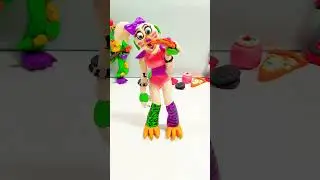 Анимация из пластилина 🍕 Glamrock Chica fnaf 9 security breach #shorts