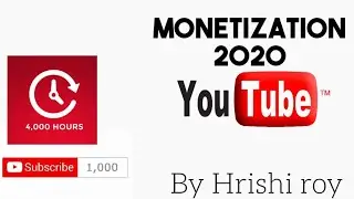 How to get monetization in Youtube | #1000subcribers, #4000hours, #Hrishiroy | HINDI