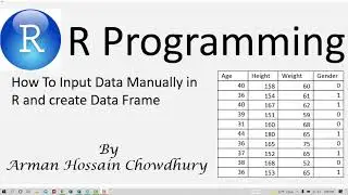 How To Input Data Manually In R and Create Data Frame