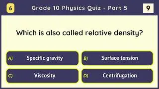 Grade 10 Physics Quiz - Part 5/10 | 15 Questions on Key Topics in Physics | Science Quiz