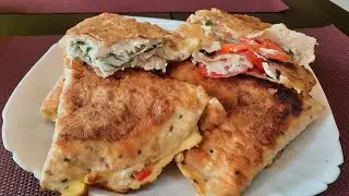 Вкусный завтрак из лаваша.