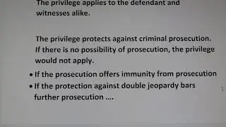 Law 202 Chapter 4 Privilege against self-incrimination