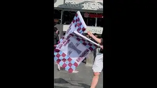 Fans fly flag for West Ham United