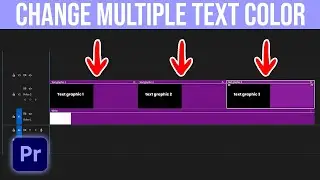 How To Change Color Of Multiple Text Graphics In Premiere Pro