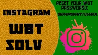 instagram wbt recovery password // Wbt password kya hai // instagram wbt password solve 100%