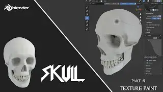 Blender Skull - Part 6 - Texture Paint & Bake | Basic Modeling Course (No Sculpt!)