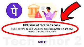 Phonepe Fix UPI issue at receiver's bank Problem Solve 100%