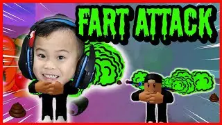 Funny FART Game vs Daddy! Let's Play Fart Attack Roblox! Kids Gameplay!