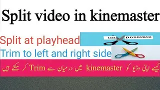 Trim your video in kinemaster | split at play head | Information studio