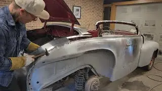 The complex panel fabrication continues... connecting the trunk to the quarter panels 😬