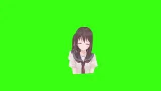 anime girl green screen//
