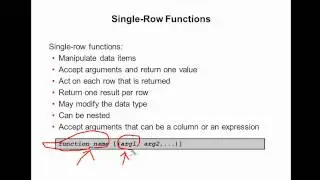 Oracle SQL Video Tutorial 14 : Single Row Functions