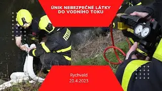 Dalšímu šíření nezmámé látky v Rychvaldu zamezili hasiči pomocí norných stěn, 20.4.2023