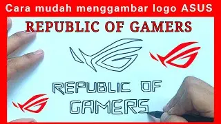 Draw the latest Asus ROG Logo easily (Republic of Gamers) | How to draw Asus ROG Logo