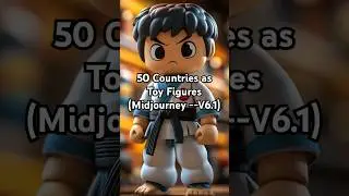 AI Imagines 50 Countries as Toy Figures #shorts #viral #shortsvideo #countries #toys #midjourney #ai