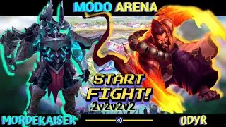 MORDEKAISER e UDYR   MODO ARENA 2v2v2v2