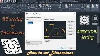 How to set dimension style in autocad. Dimension setting in autocad. 