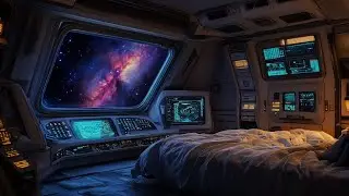 Spaceship Cockpit | Deep Space | Brown Noise ASMR | 10 hours