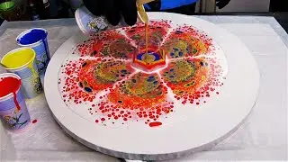 Flower Shaped Open Cup Pour - Acrylic Pour Painting - Open Cup Acrylic Pouring
