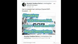 GIVEAWAY 1000 DIAMOND ML! (READ DESCRIPTION)