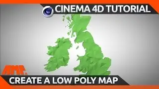 How to Create a Low Poly Style Map in Cinema 4D | C4D Tutorial