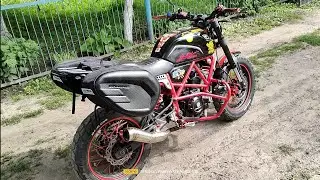 Кофри Komine на Geon Scrambler 250