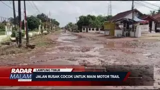 5 Tahun Lampung Timur di Bawah Kepemimpinan Bupati Dawam :  Jalan Rusak Cocok Untuk Main Motor Trail