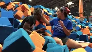 I SACRIFICED MYSELF!!! Cleaning The Foam Pit at Sky Zone!!With TIMELAPSE!