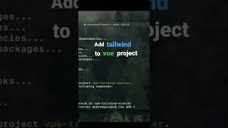 Adding tailwind to a Vue project 