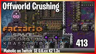 ⚙️Factorio ➡️Holmium and immersite powder crushing ✅  Space exploration & K2 🏭⚙️| Gameplay