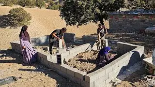 Nomadic preparations: building a hut for horses by the Chavil family