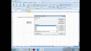 Spelling grammar in excel
