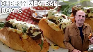 Cheesy Meatball Sub Boat Recipe