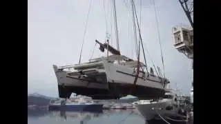 Yacht Lift Out By Crane Translift Subic Bay Pt.2 of 5