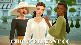 🖤💰🥂 CHIC Maxis Match CC Clothes | Rusty's CC - Baroness IV | Chic & Elegant CC | The Sims 4 🥂🤍🖤
