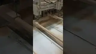 Работа 4-х осевого ЧПУ станка. #nю #cnc #дерево #чпу #wood