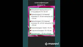 🔥 КЛАССИФИКАЦИЯ ВОЗРАСТА!!! 🔥