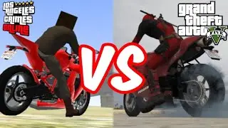 BIKE | LOS ANGELES CRIMES VS GRAND THEFT AUTO 5 | COMPARISON