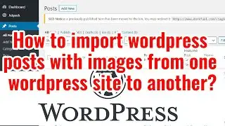 How to import wordpress posts with images from one wordpress site to another?