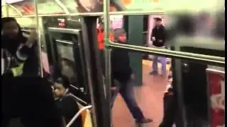 Gave No F cks  Man Talks Reckless & Fights Random Passengers On NY Subway!