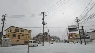Driving in winter Japan