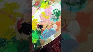 How to paint a floral on a mini canvas sheet | painting for beginners #satisfying